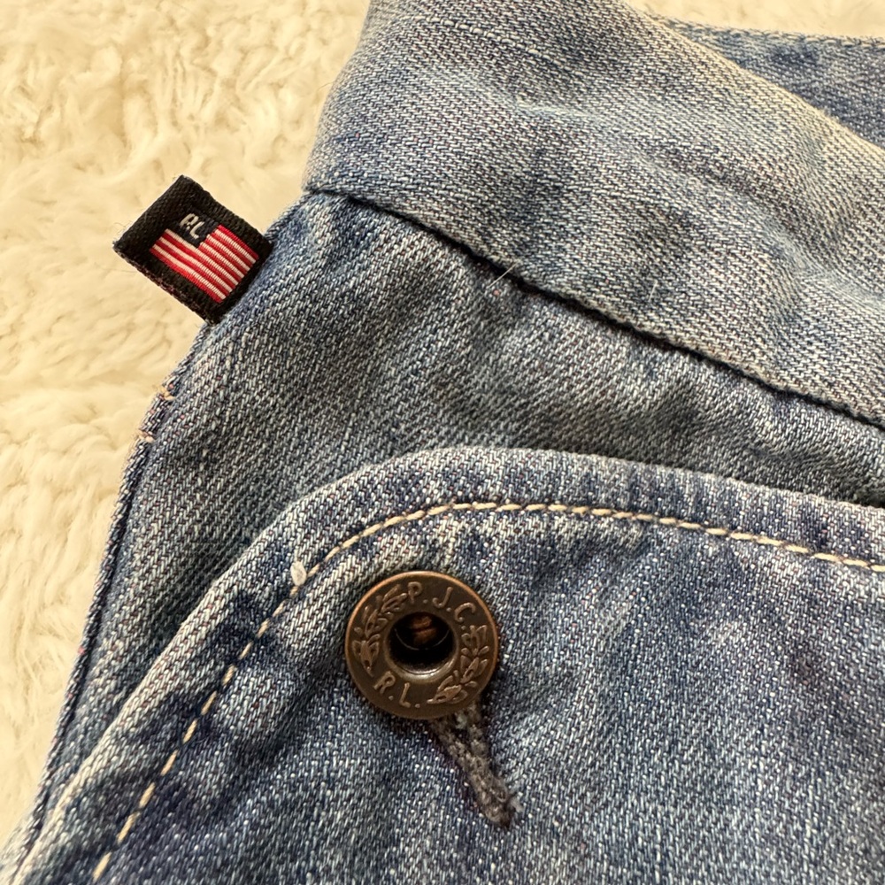 Polo Jeans Co. Ralph Lauren Y2K Vintage Blue Denim Mini Skirt - Picture 4 of 5